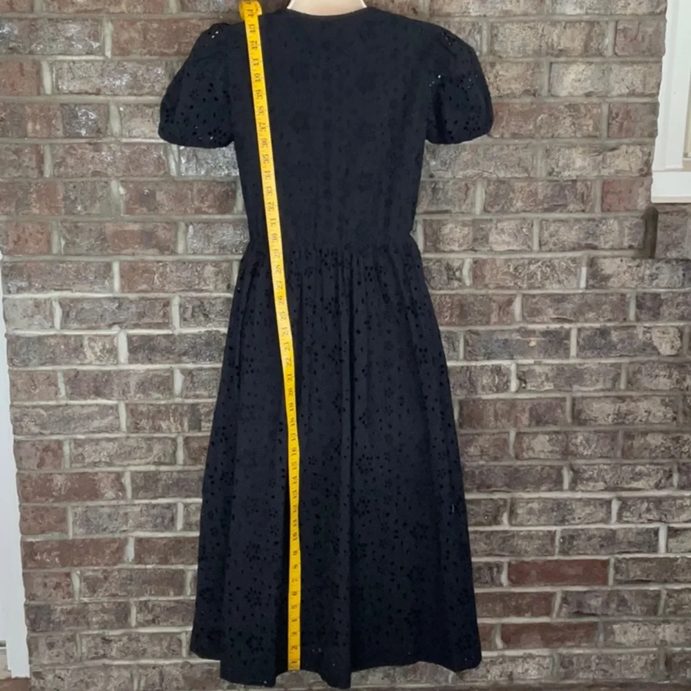 NWT J.CREW black short-sleeved dress with pockets and v neck - Picture 8 of 14